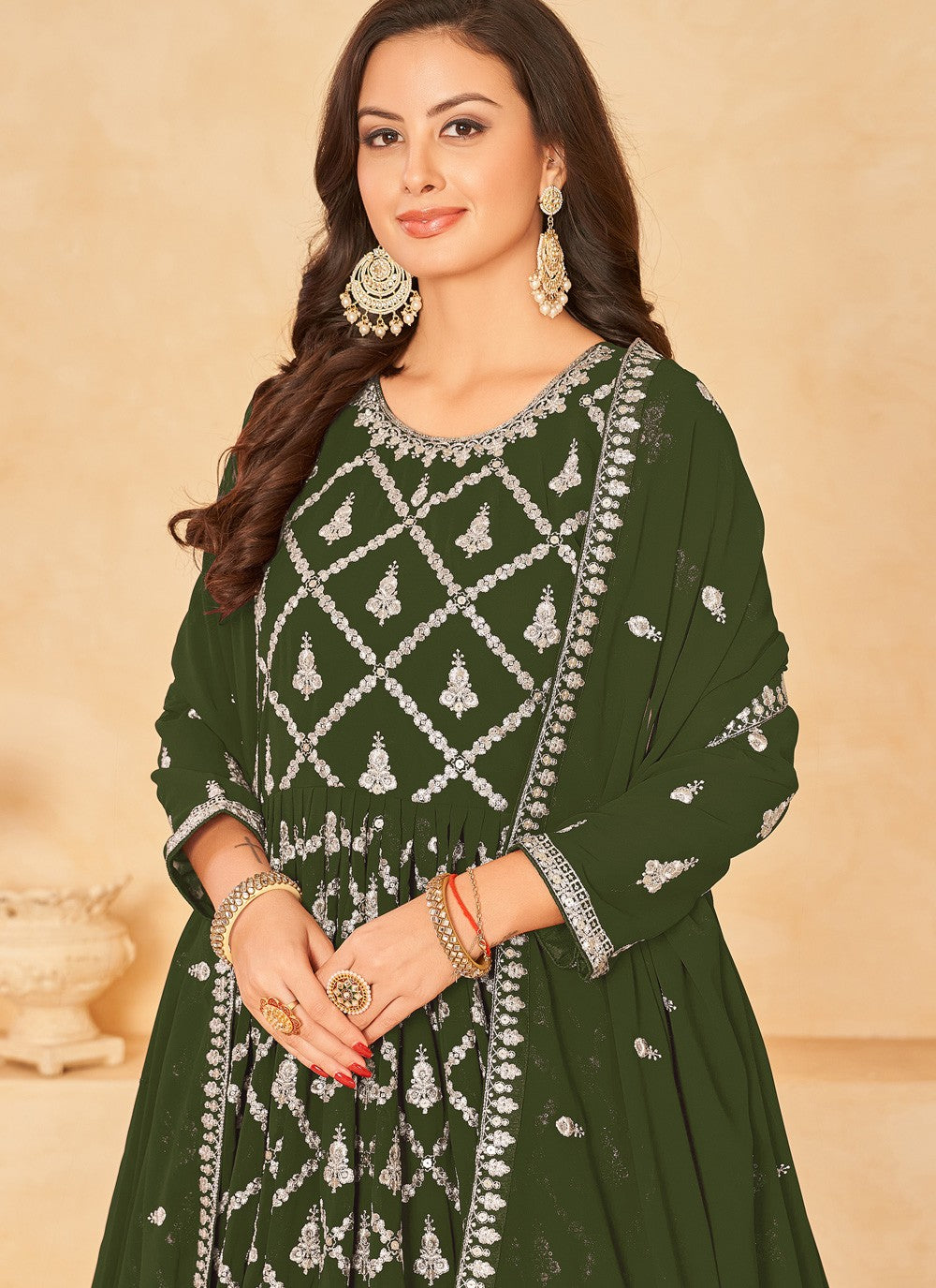 Faux Georgette Salwar Suit - T1532