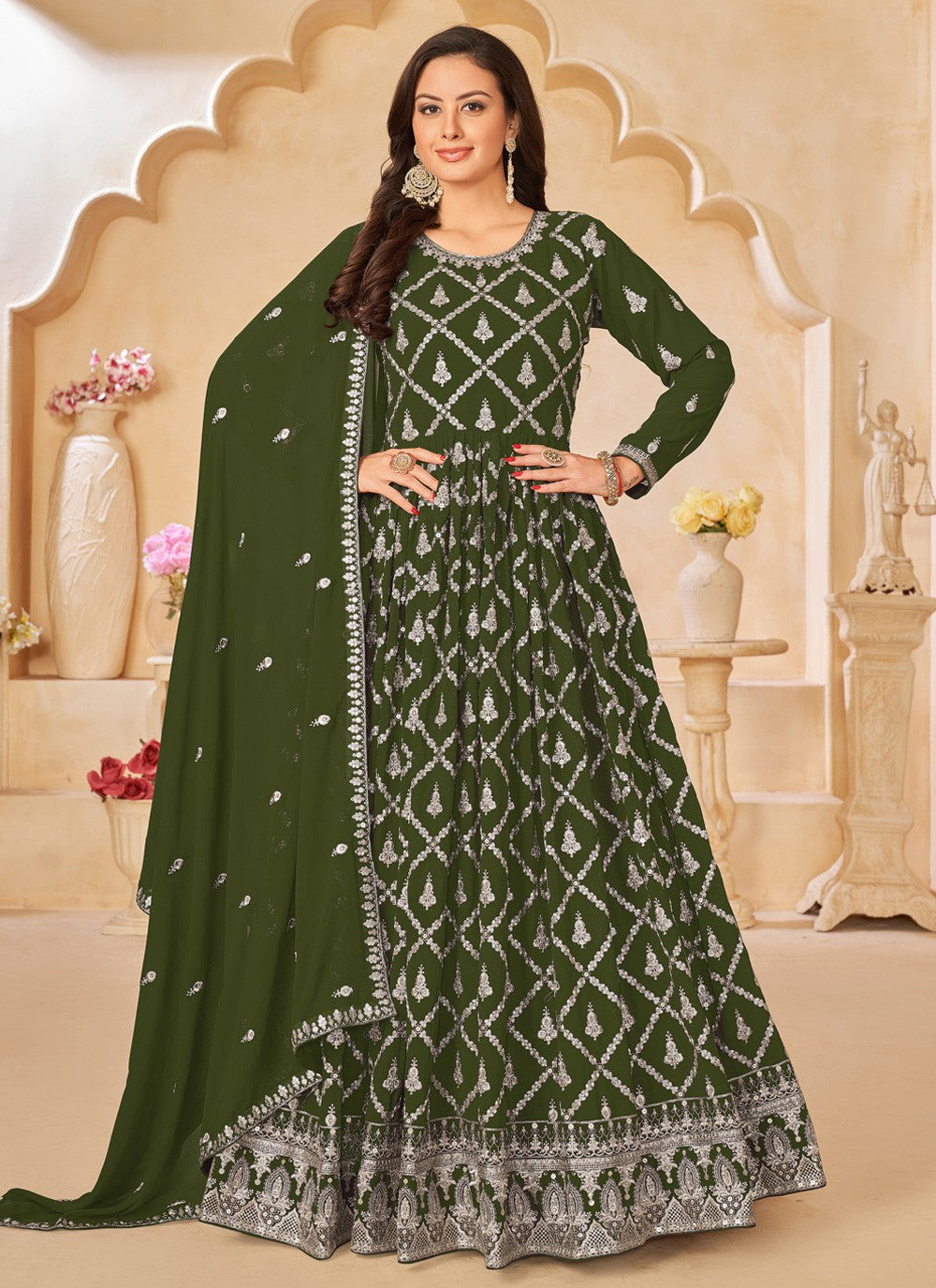 Faux Georgette Salwar Suit - T1532