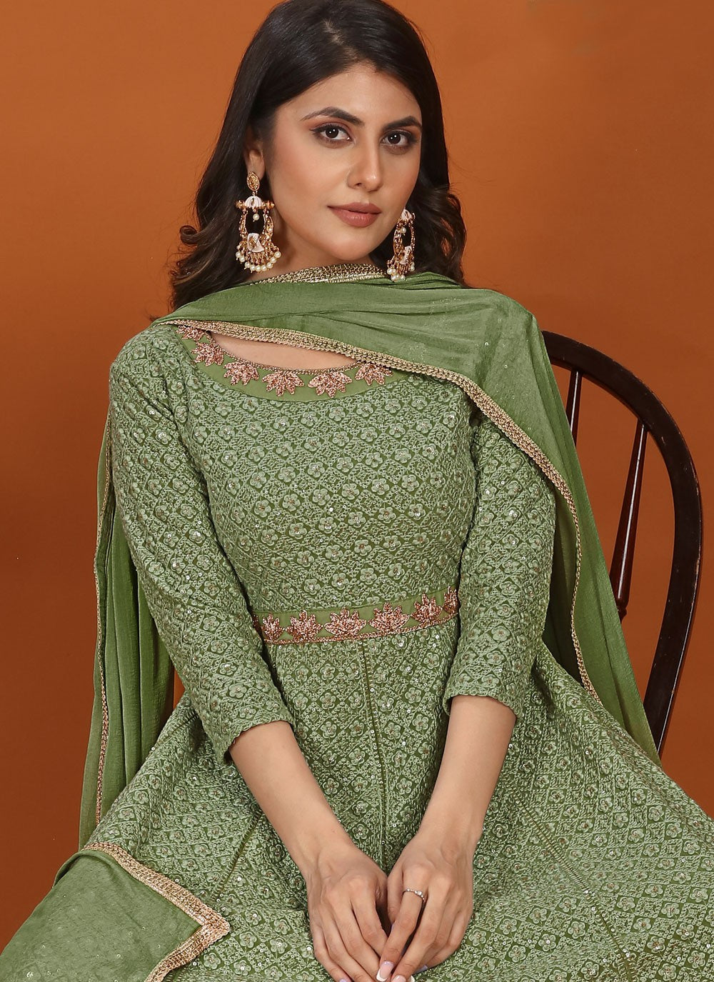 Faux Georgette Gown - G1441