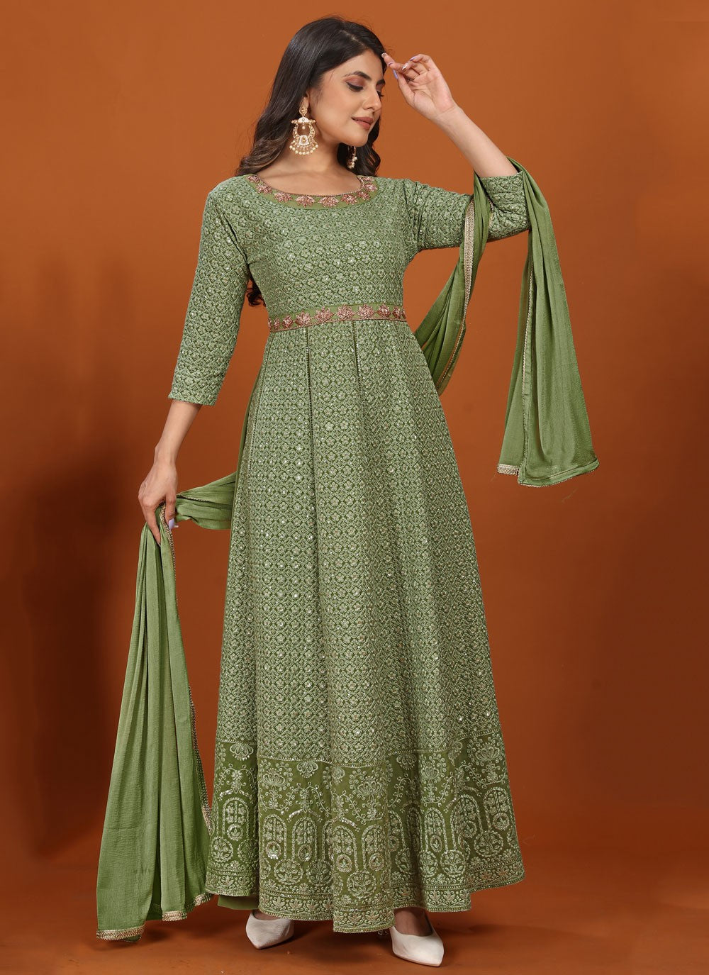 Faux Georgette Gown - G1441