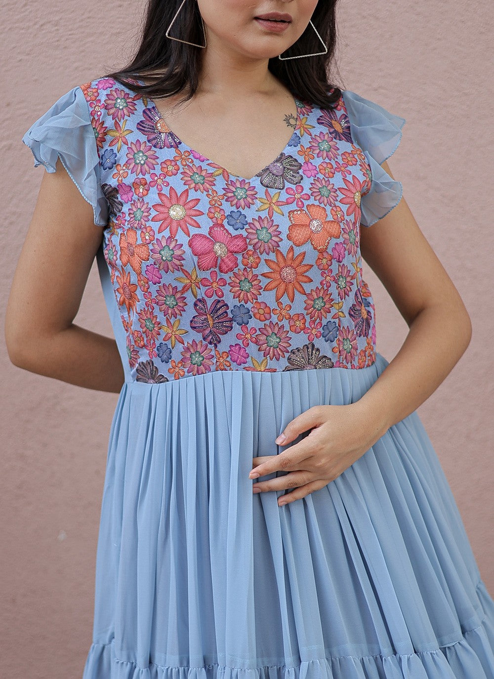 Faux Georgette Gown - G1178