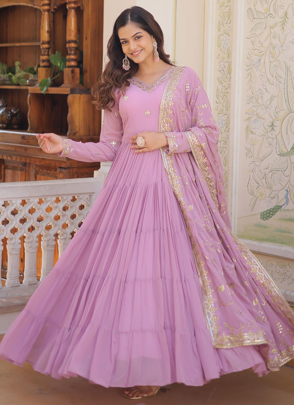 Faux Georgette Gown - G1280
