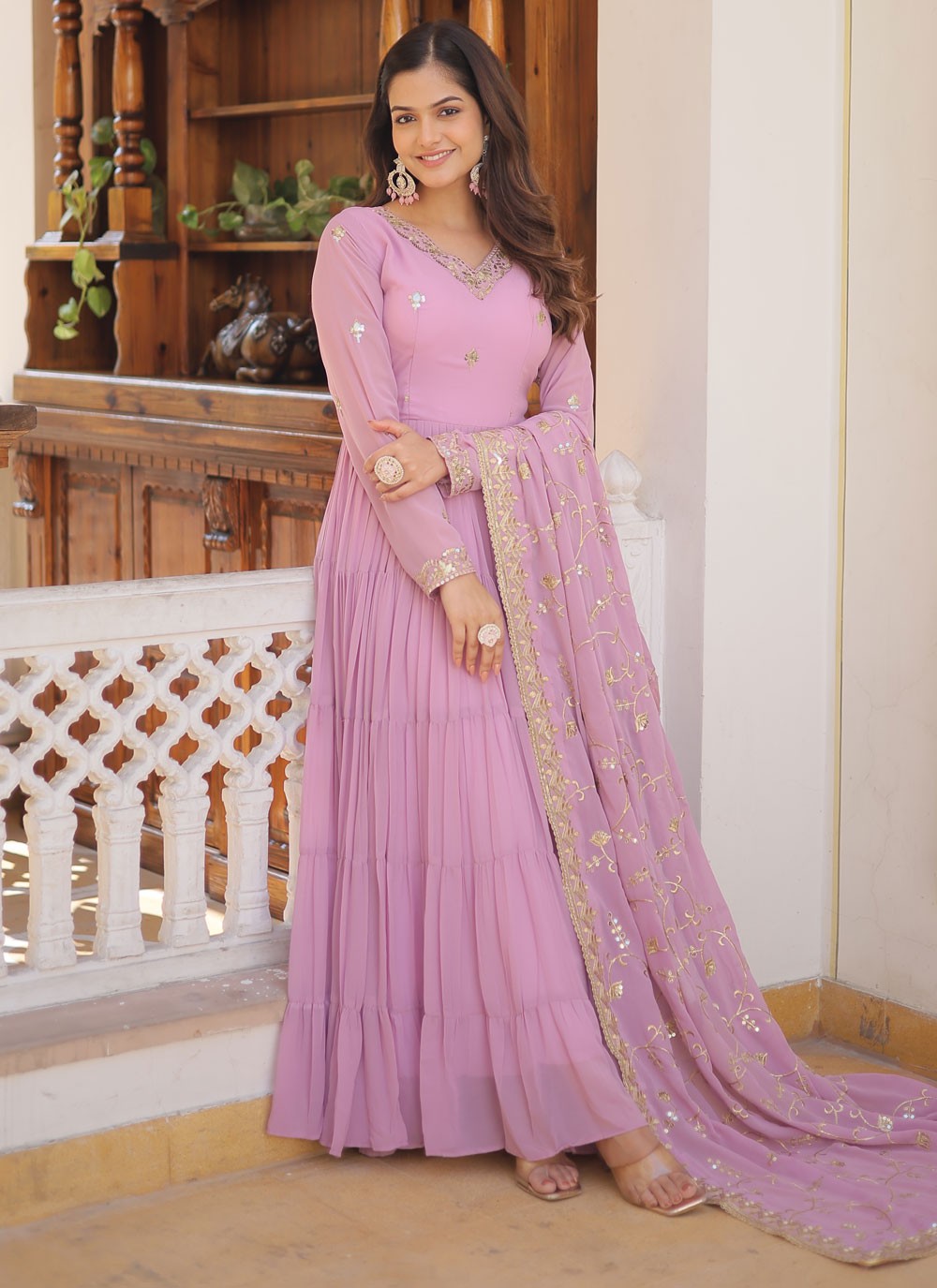 Faux Georgette Gown - G1280