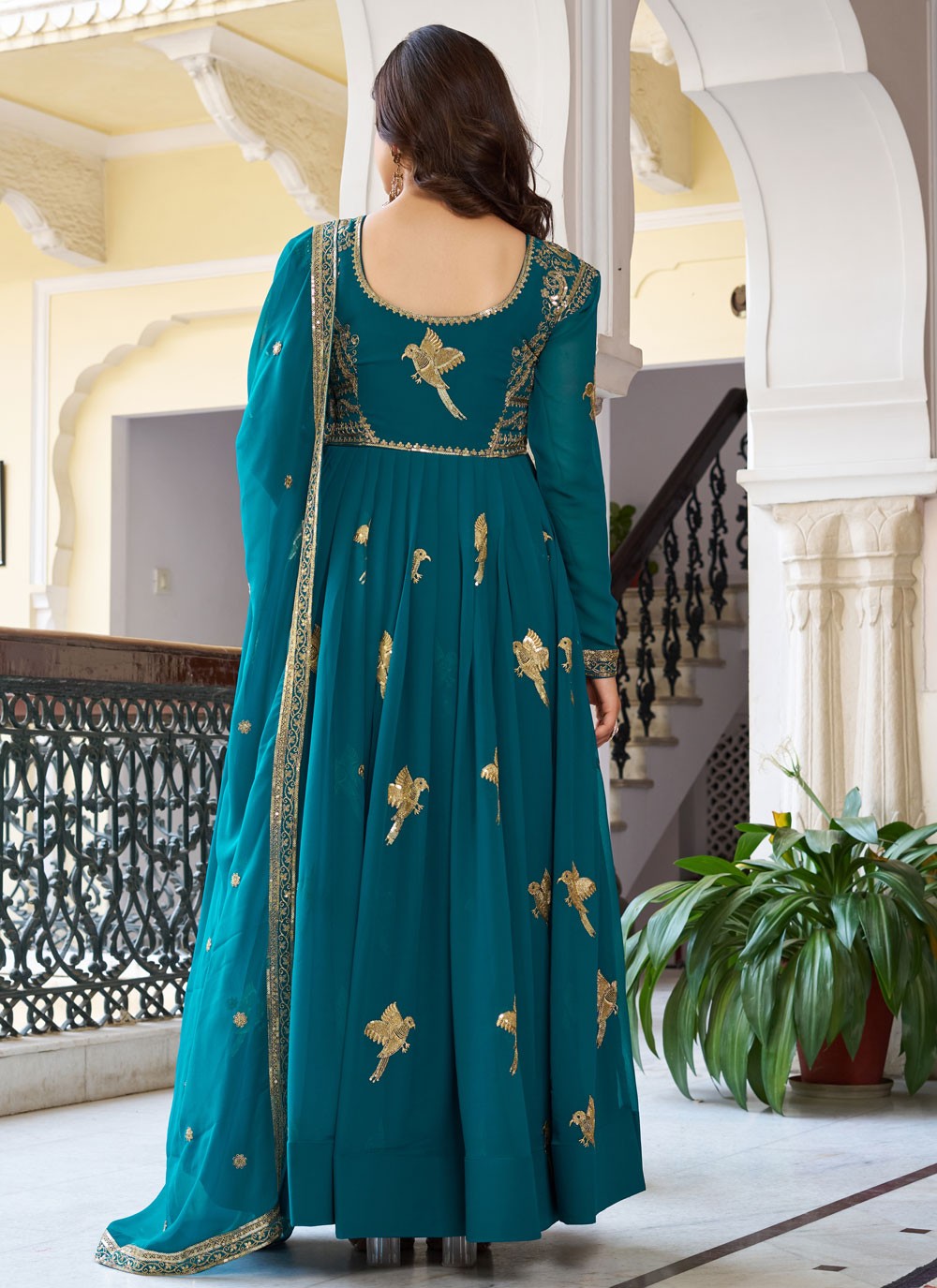 Anarkali Embroidered, Sequins, Zari Morpeach T8181