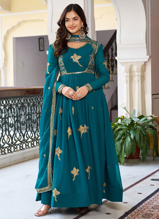 Anarkali Embroidered, Sequins, Zari Morpeach T8181