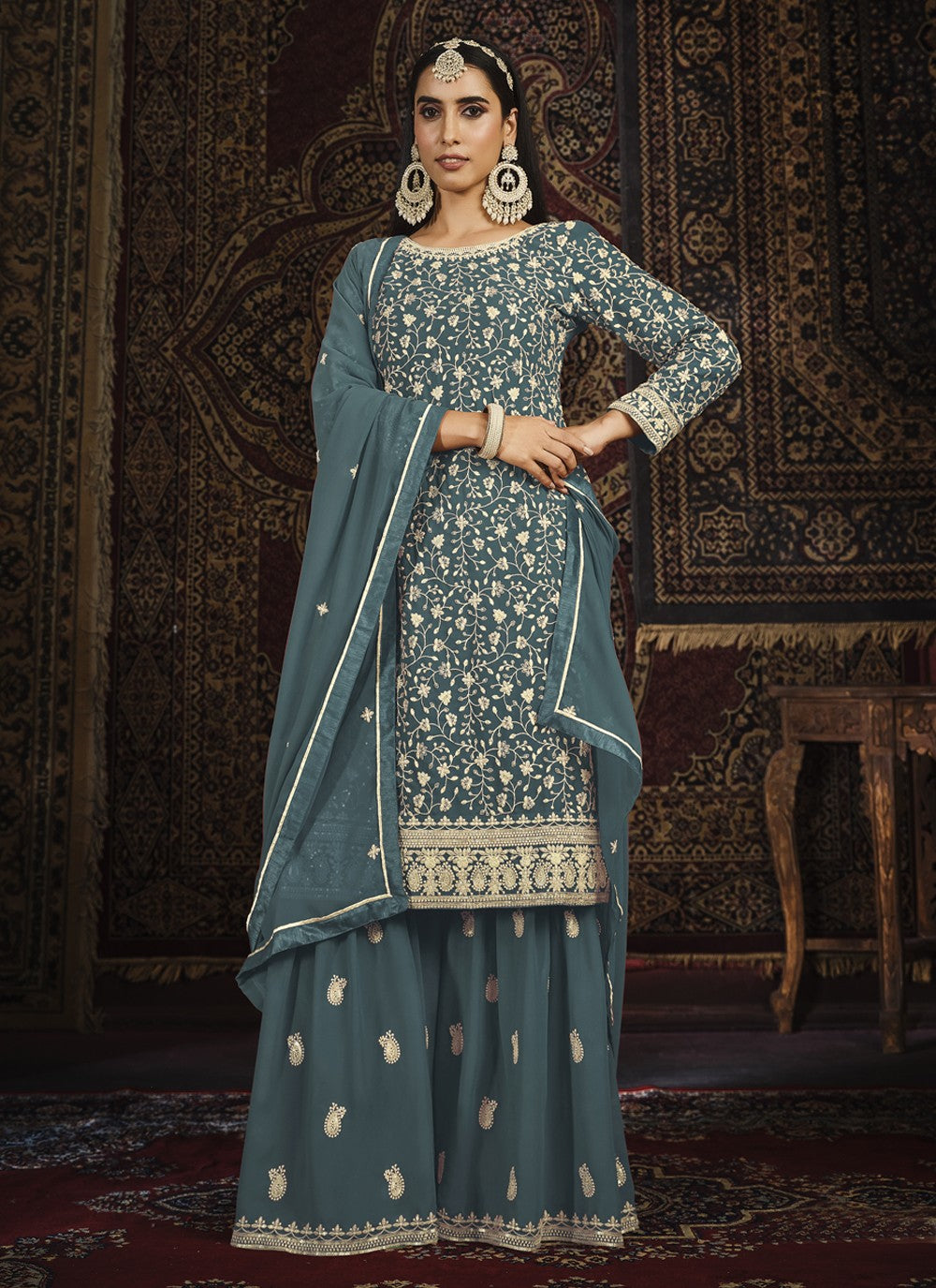 Faux Georgette Salwar Suit - T1315