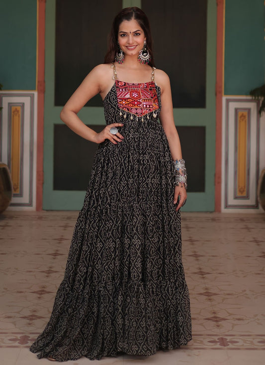 Faux Georgette Gown - G1543