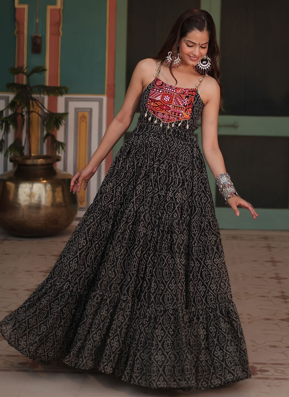 Faux Georgette Gown - G1543