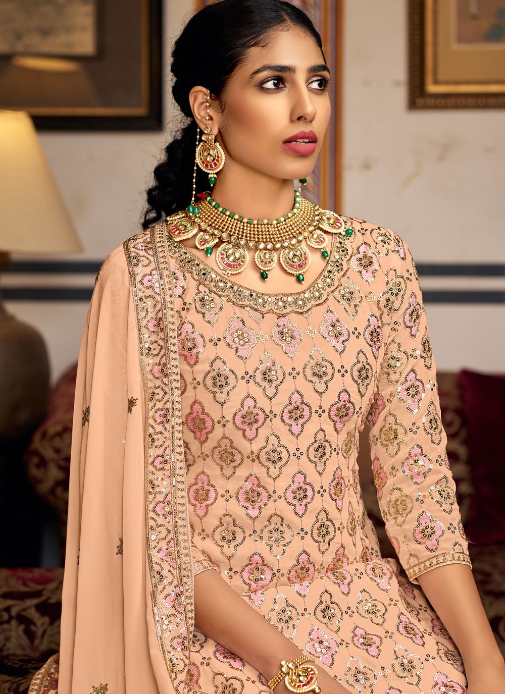 Faux Georgette Salwar Suit - T1603