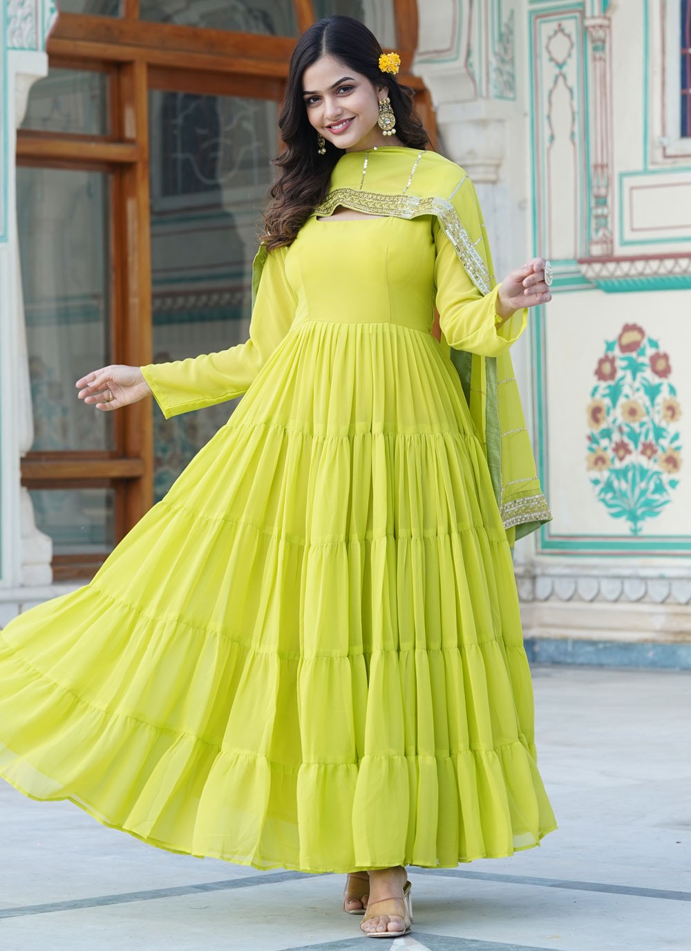 Faux Georgette Gown - G1328