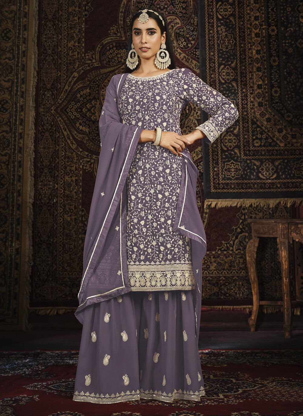 Faux Georgette Salwar Suit - T1315