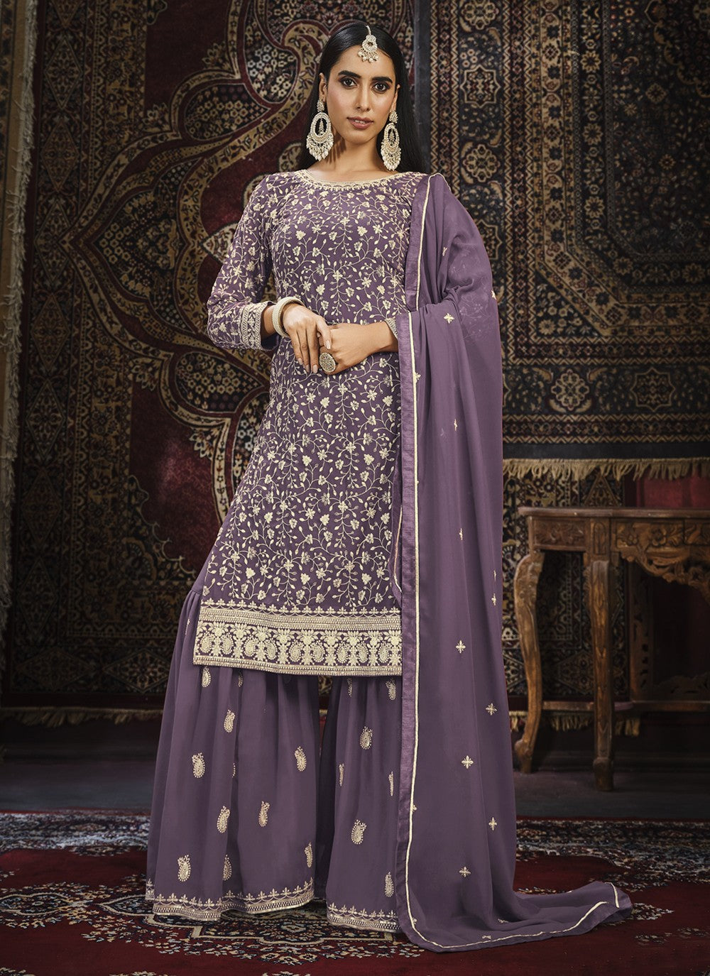 Faux Georgette Salwar Suit - T1315