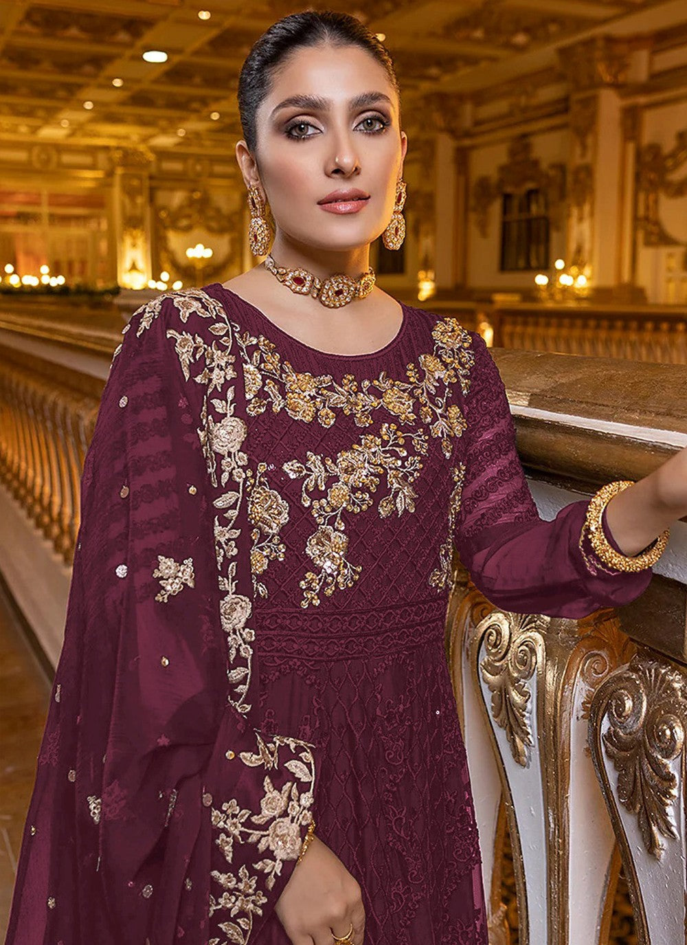 Faux Georgette Salwar Suit - T1392