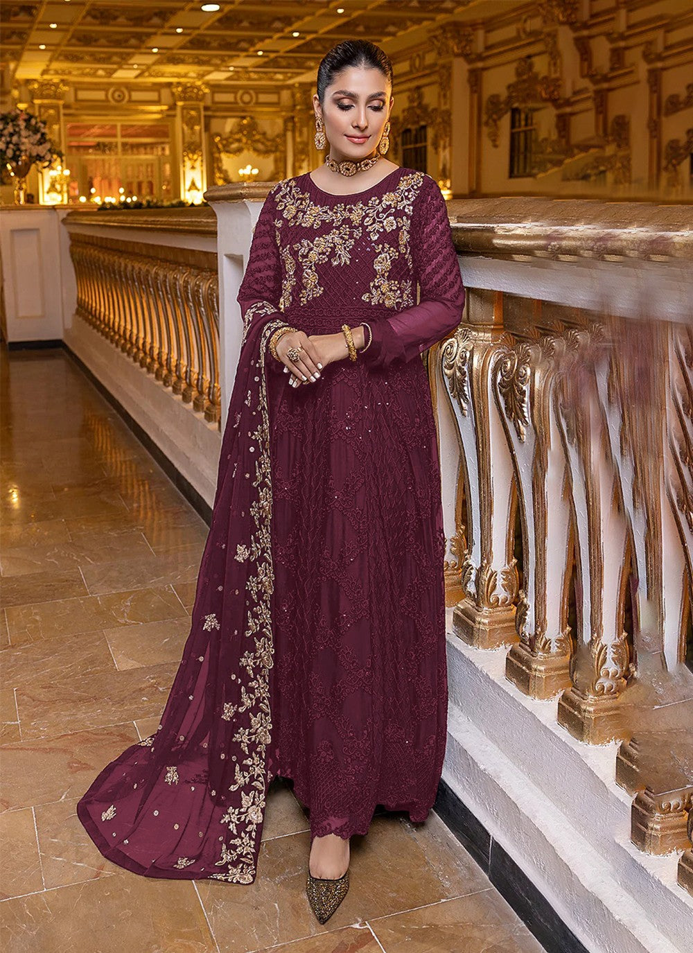 Faux Georgette Salwar Suit - T1392