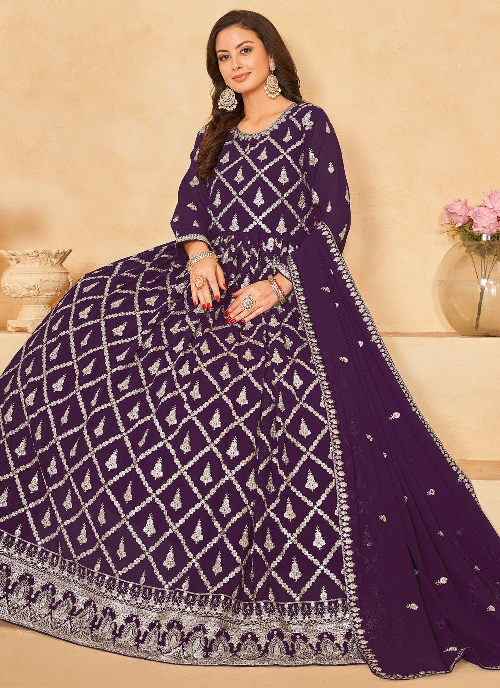 Faux Georgette Salwar Suit - T1532