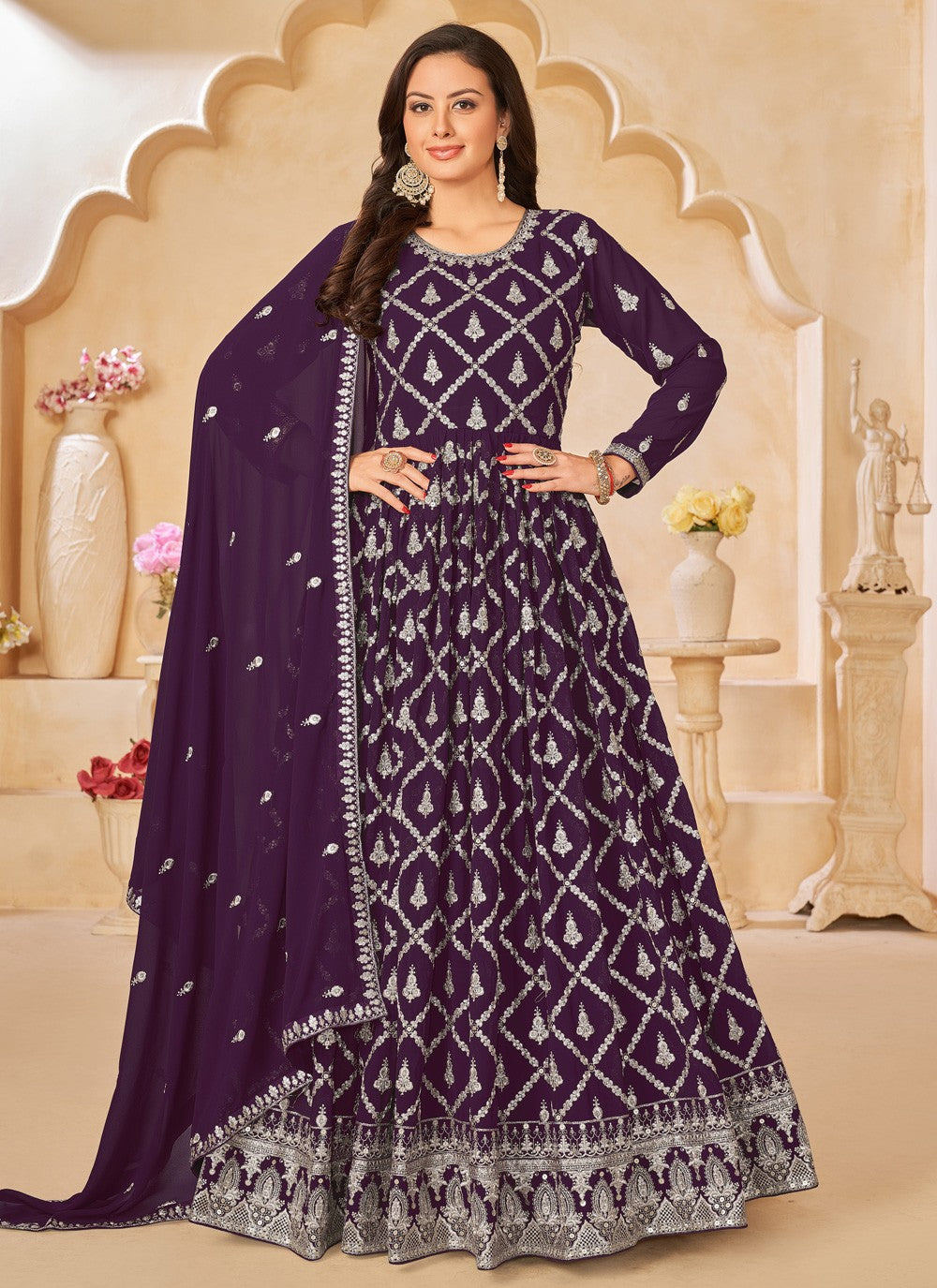 Faux Georgette Salwar Suit - T1532