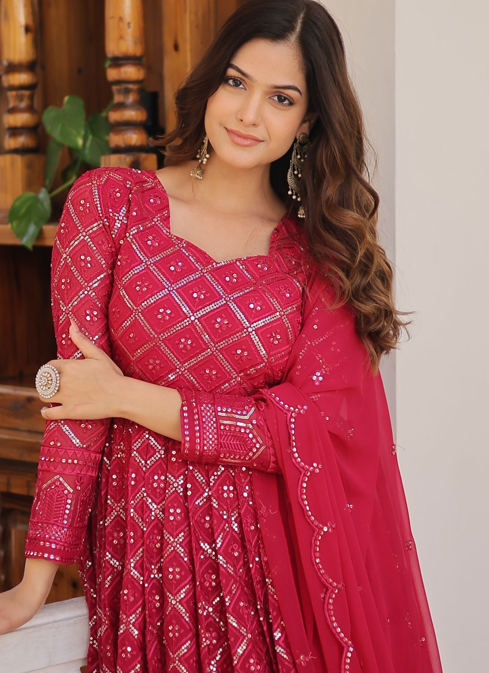 Faux Georgette Gown - G1276