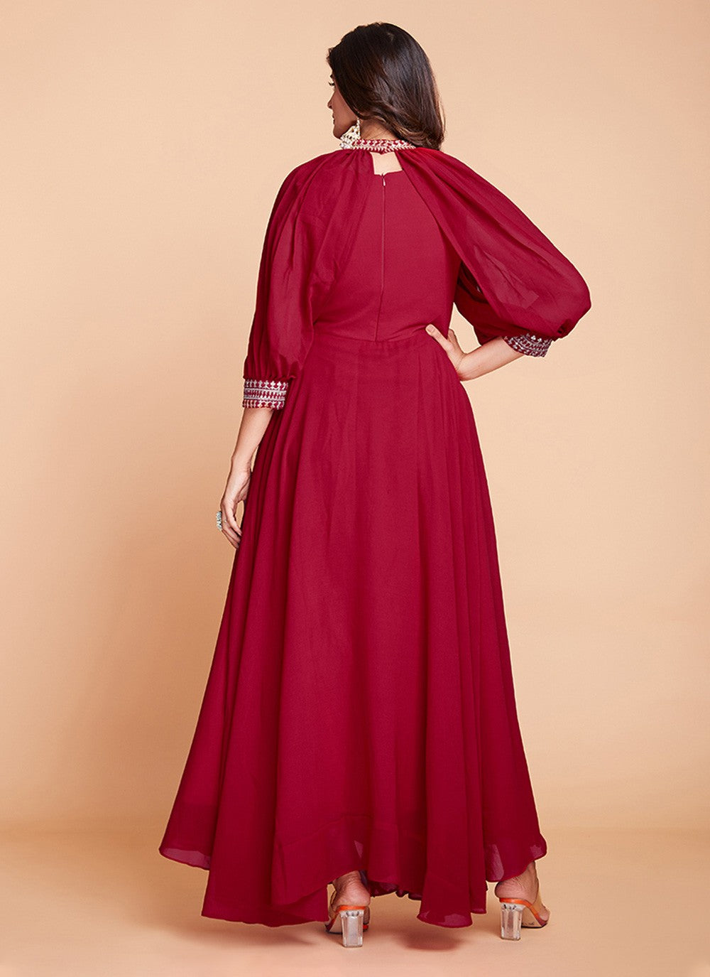 Faux Georgette Gown - G1158