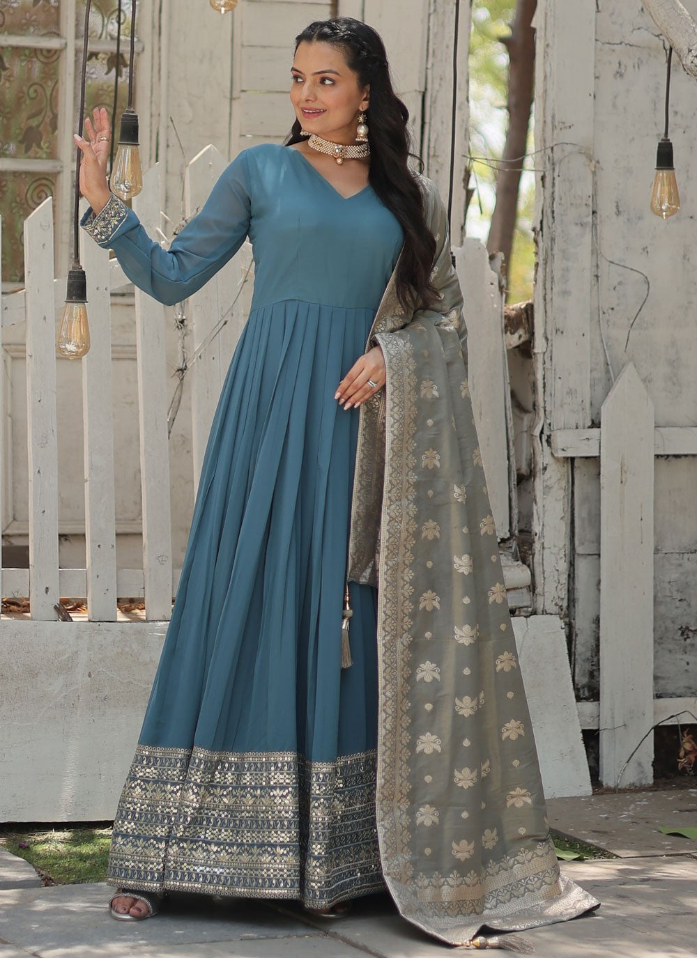 Faux Georgette Gown - G1501