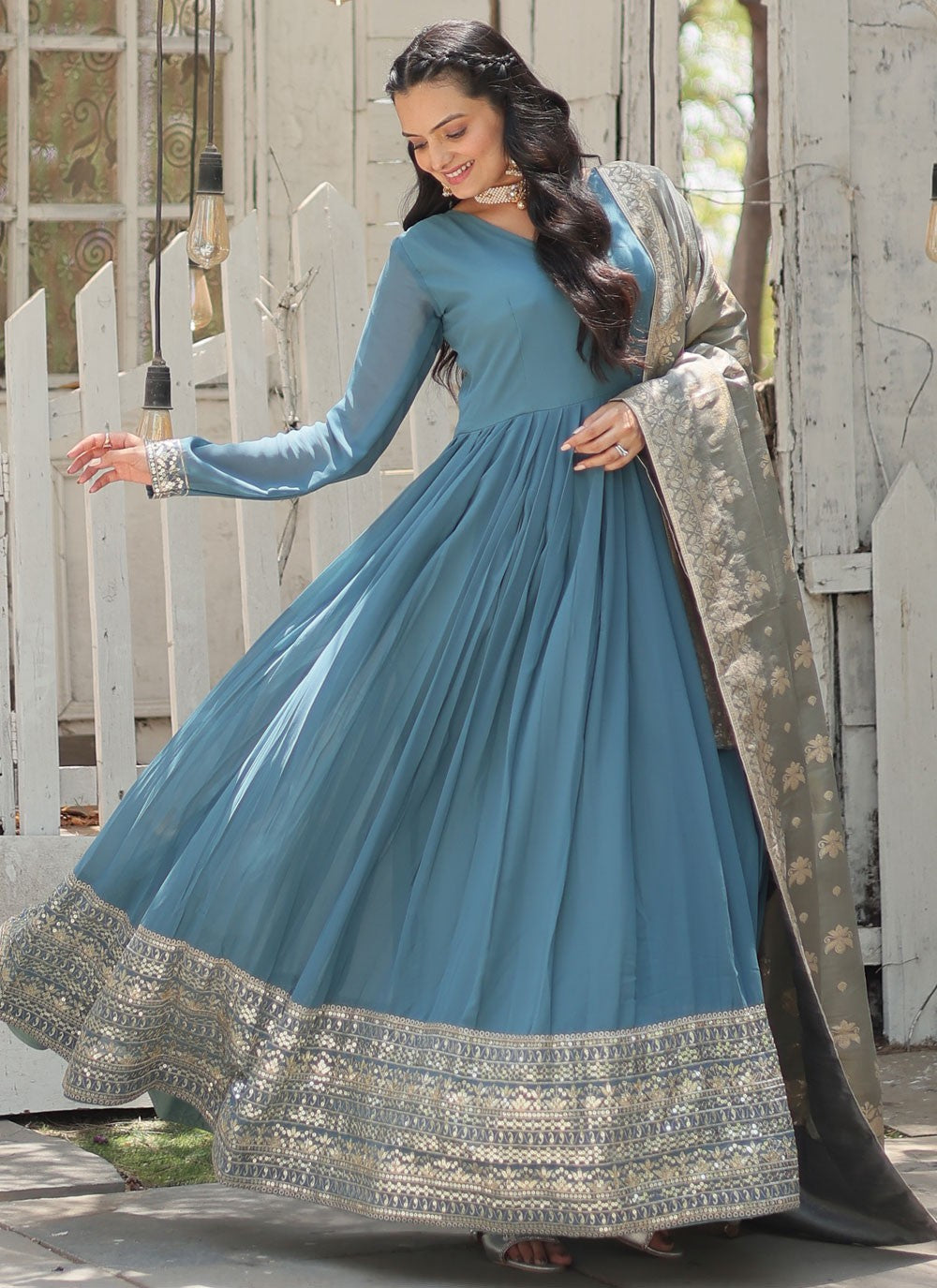 Faux Georgette Gown - G1501