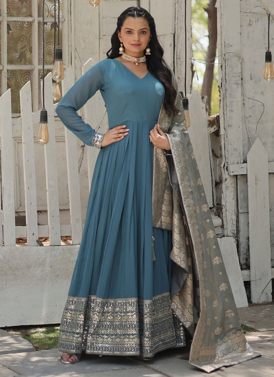 Faux Georgette Gown - G1501