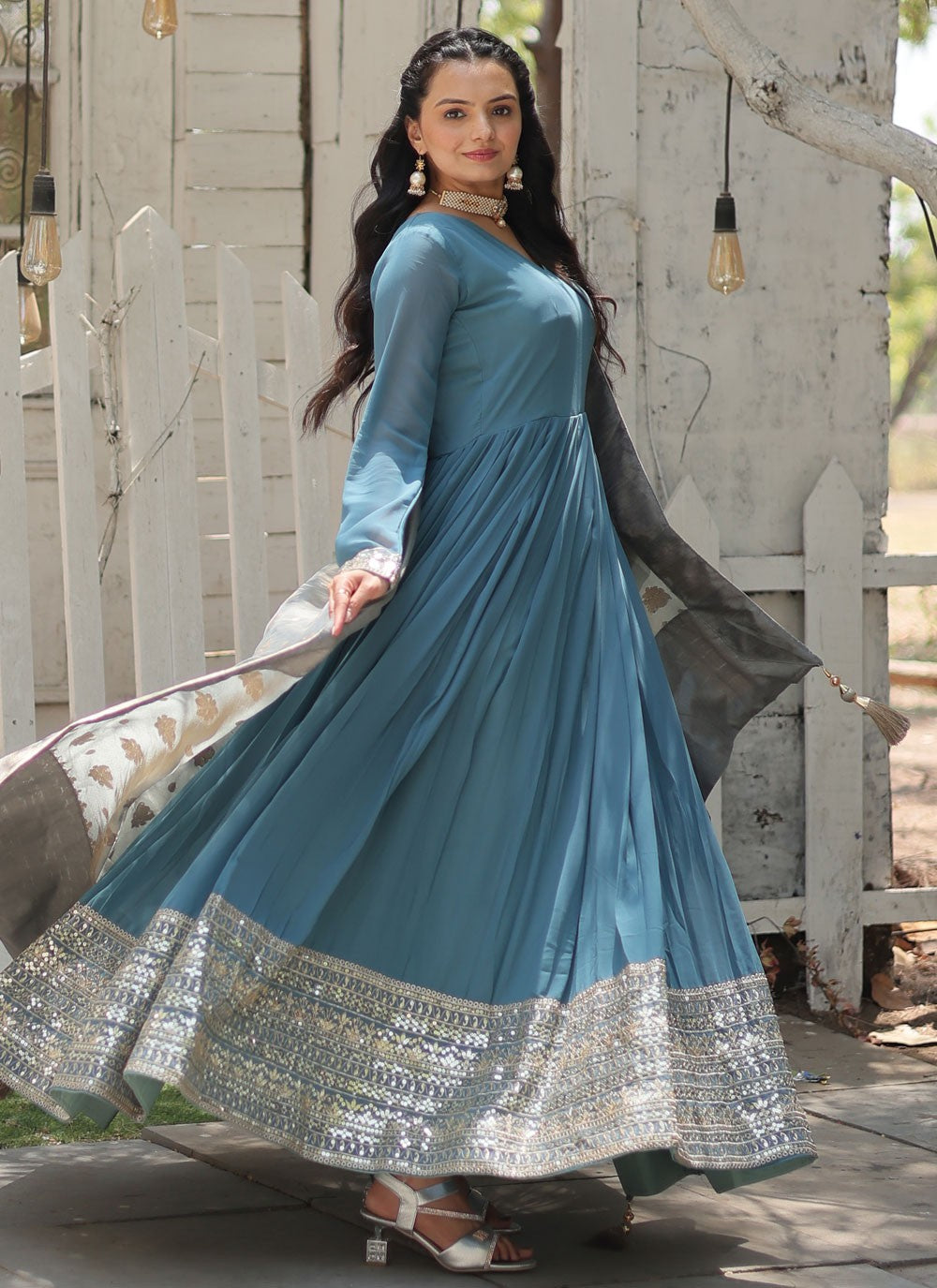 Faux Georgette Gown - G1501