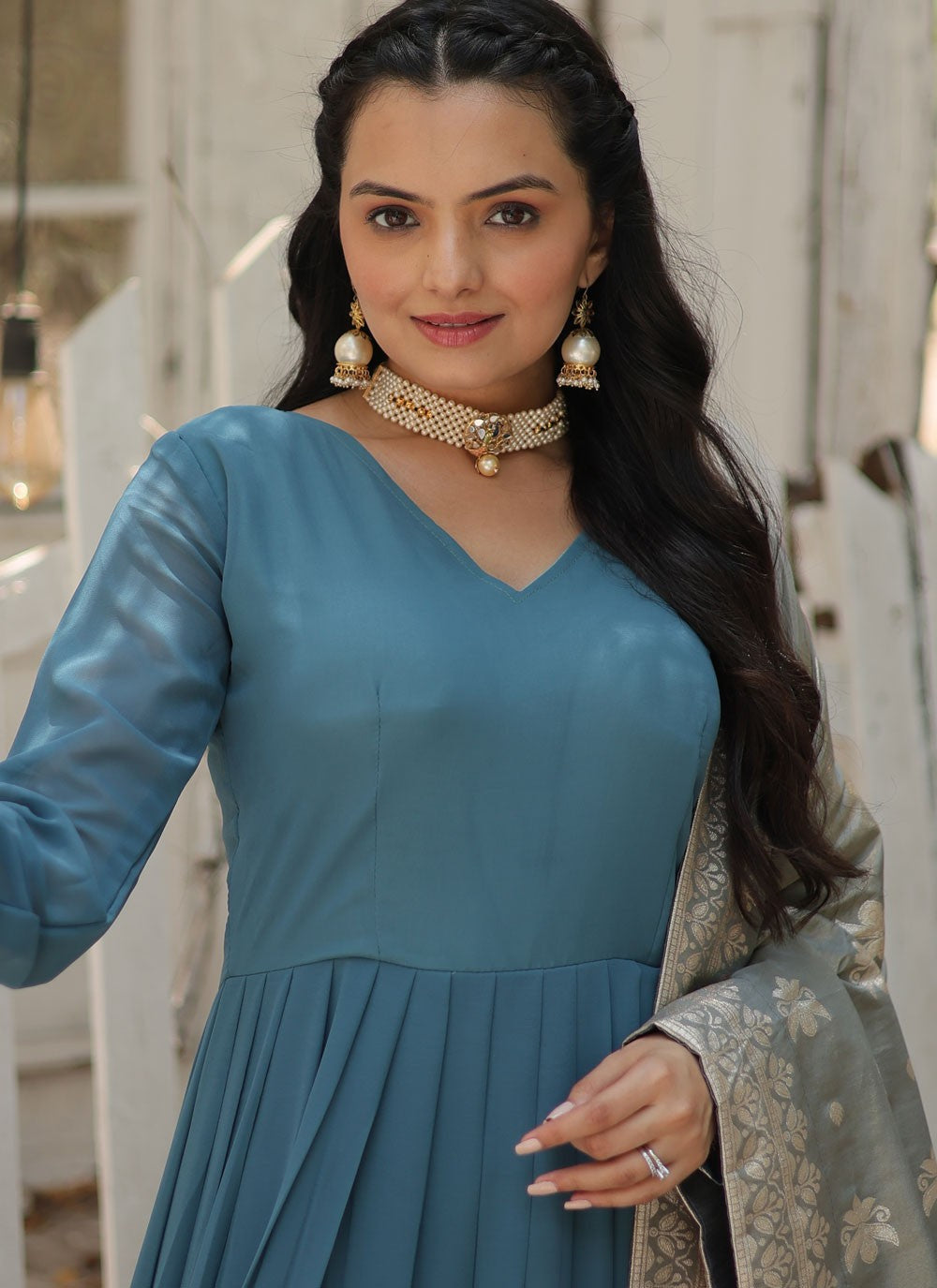 Faux Georgette Gown - G1501