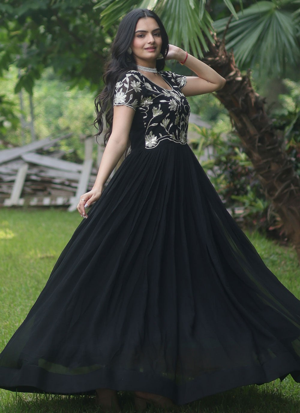 Faux Georgette Gown - G1228