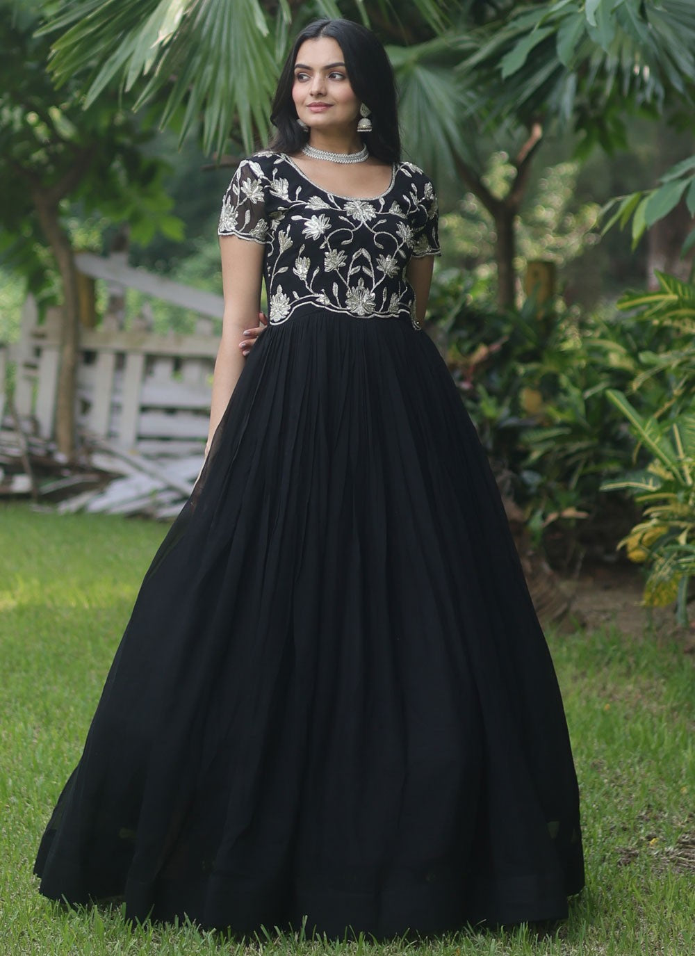Faux Georgette Gown - G1228