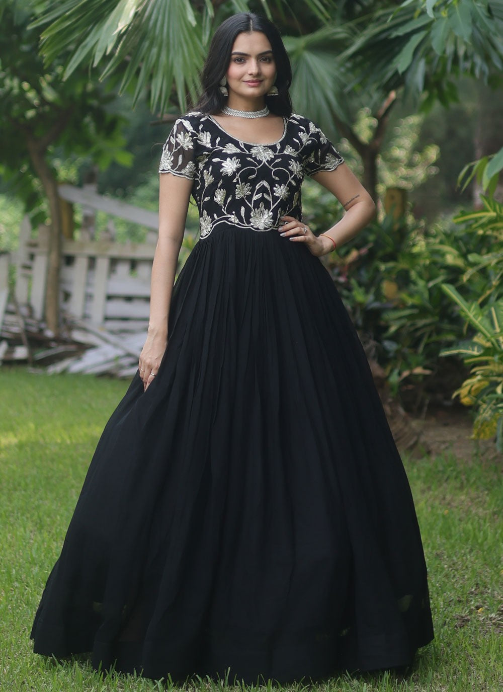 Faux Georgette Gown - G1228