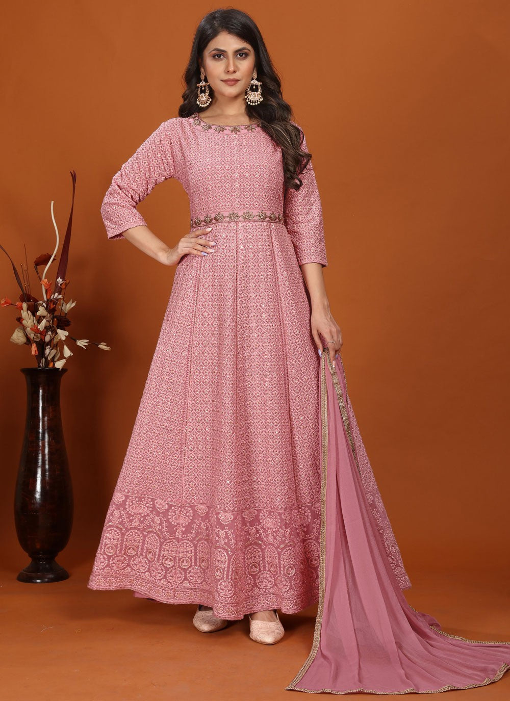 Faux Georgette Gown - G1441