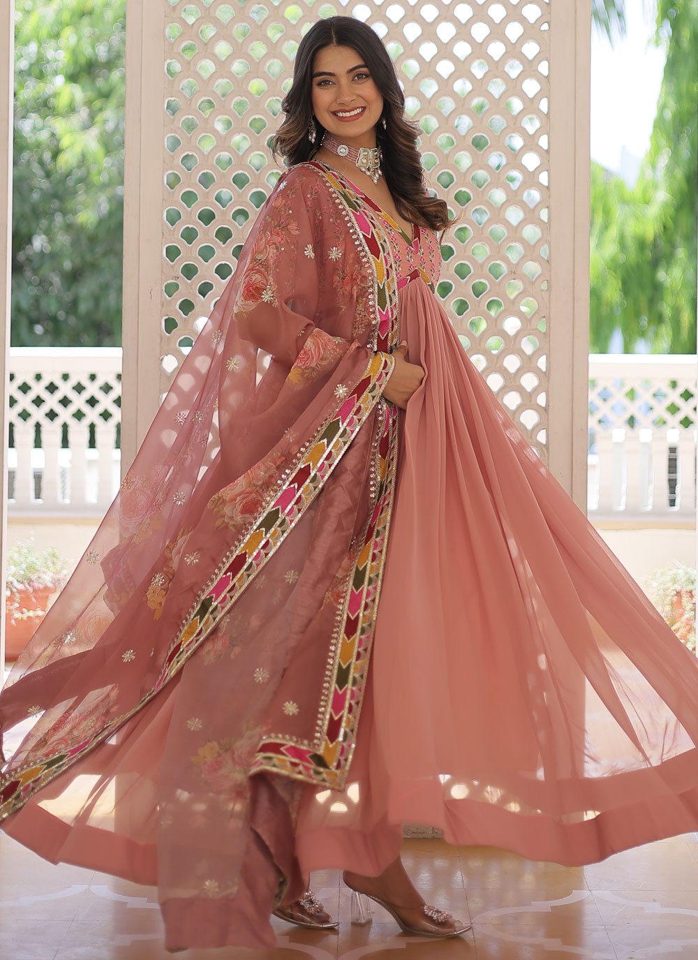 Faux Georgette Gown - G1432