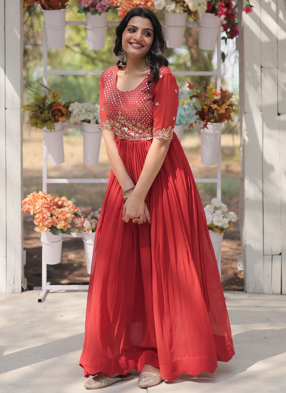 Faux Georgette Gown - G1520