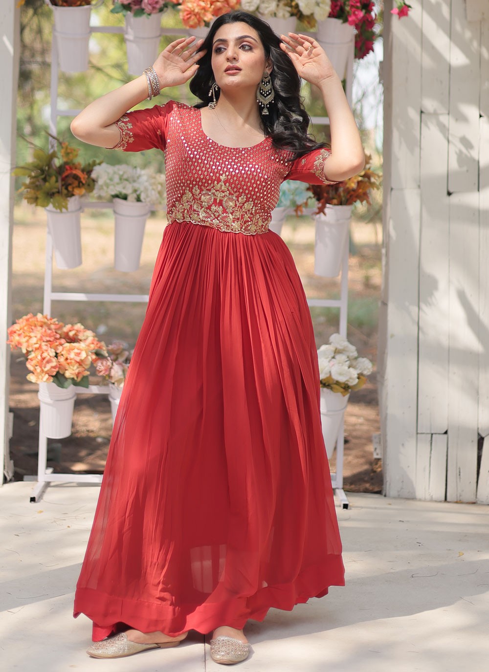 Faux Georgette Gown - G1520