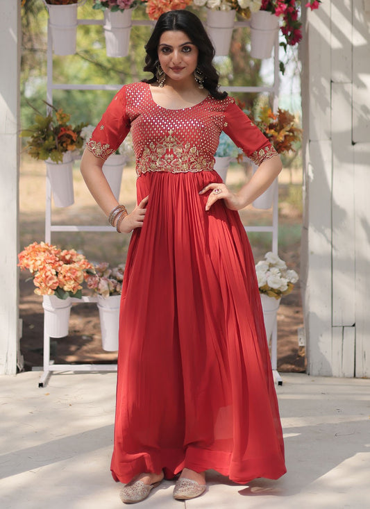 Faux Georgette Gown - G1520
