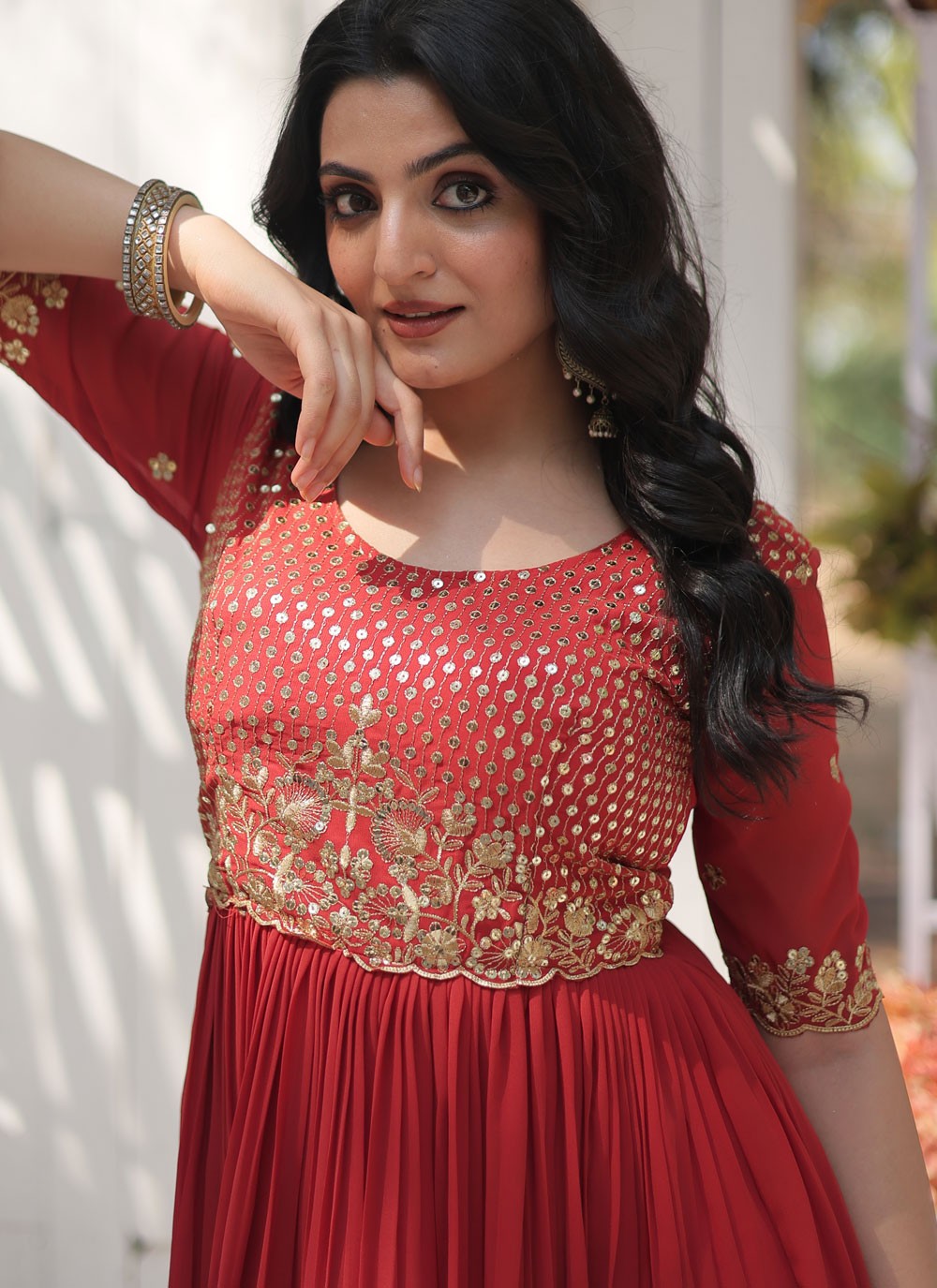 Faux Georgette Gown - G1520
