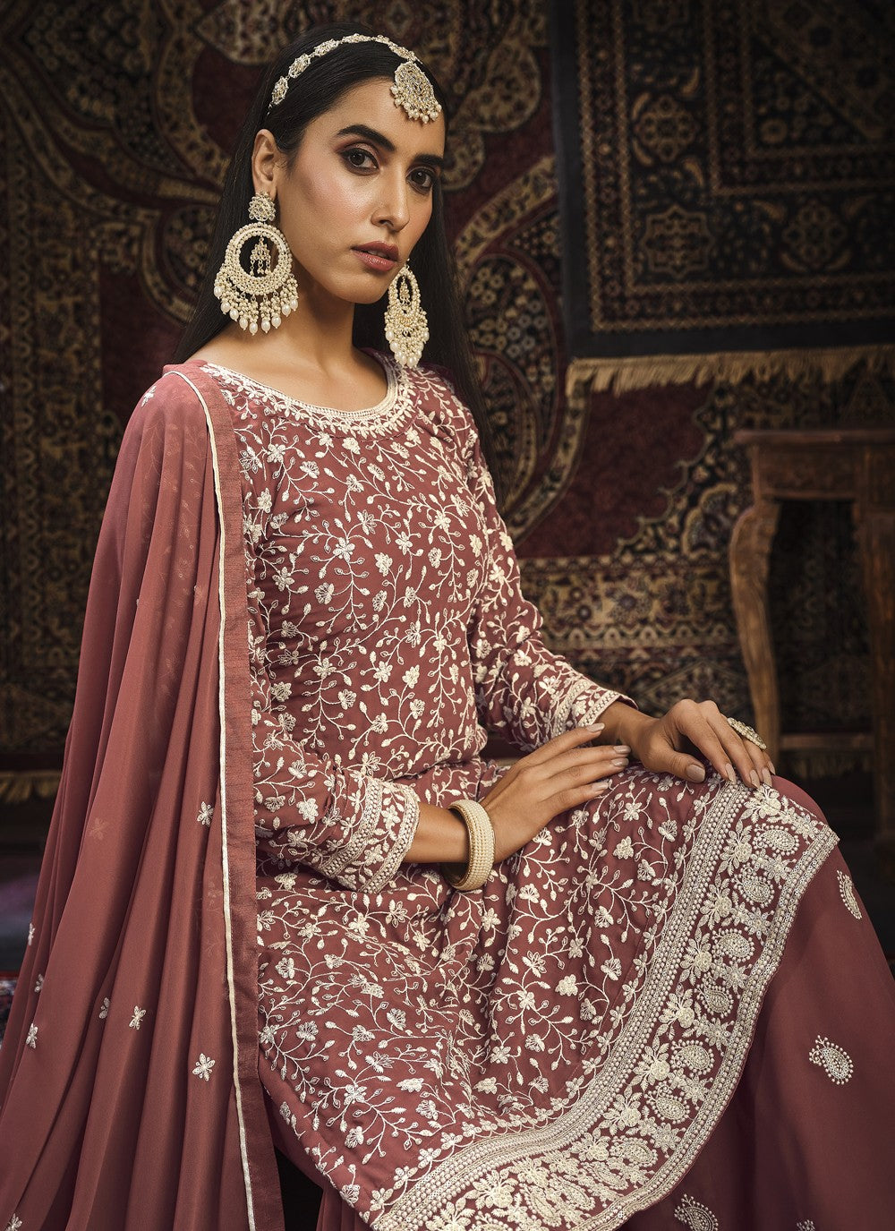 Faux Georgette Salwar Suit - T1315