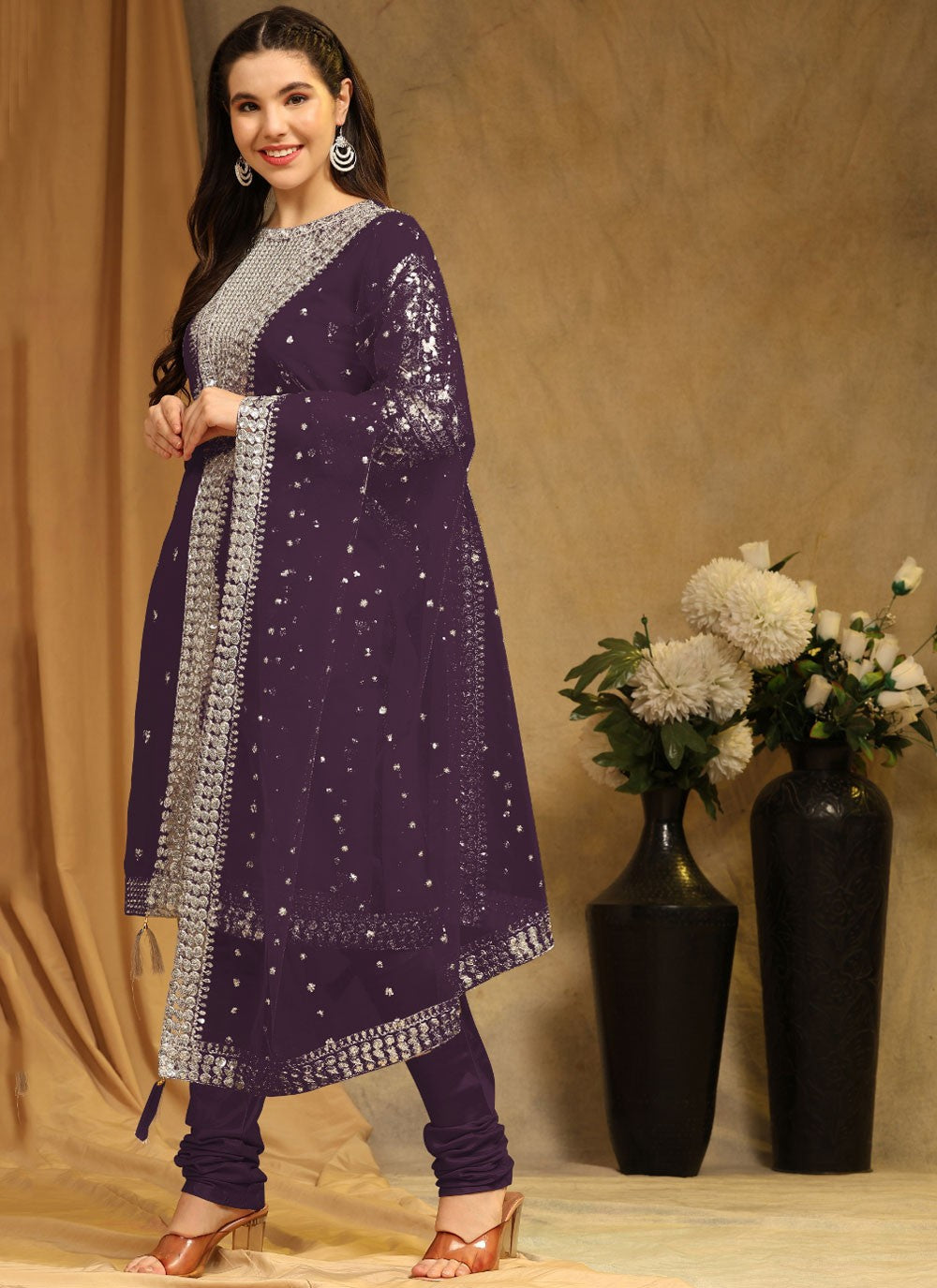 Faux Georgette Salwar Suit - T1633