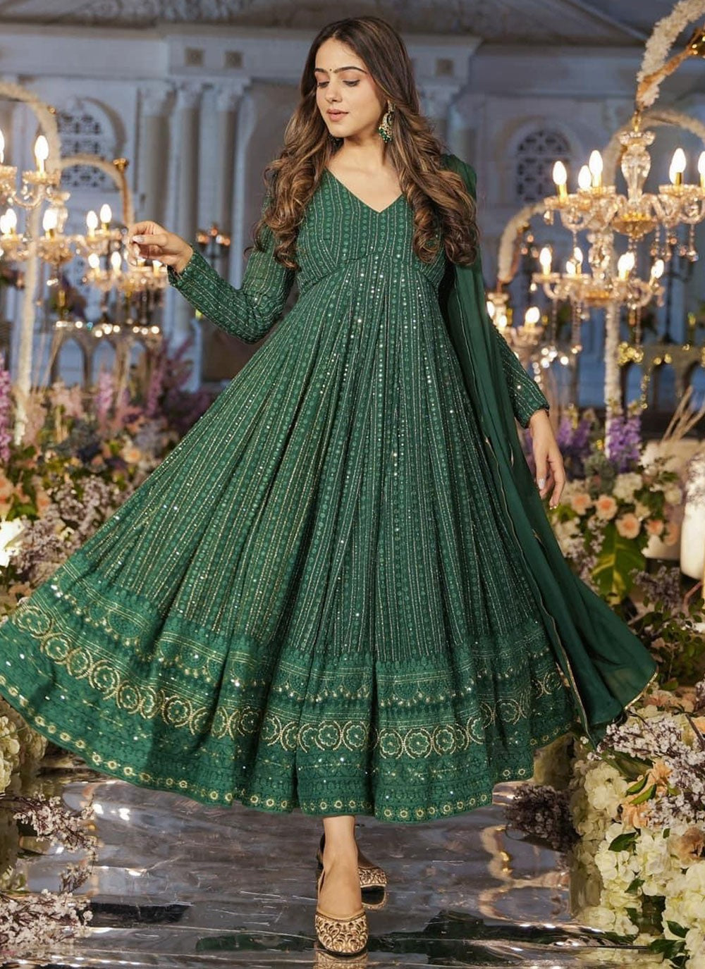 Faux Georgette Gown - G1347