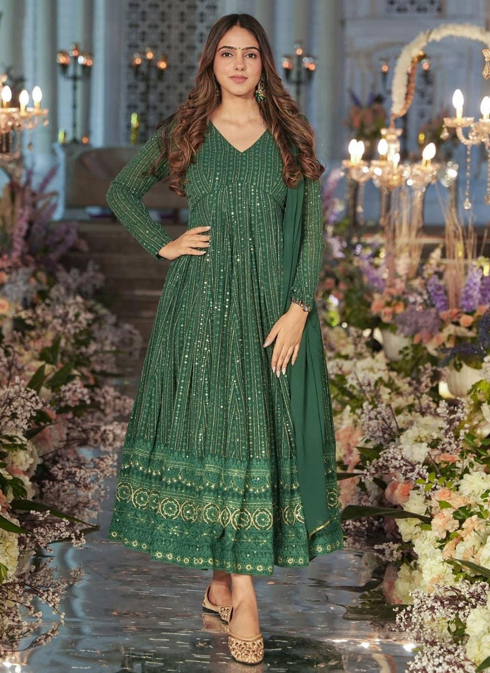 Faux Georgette Gown - G1347