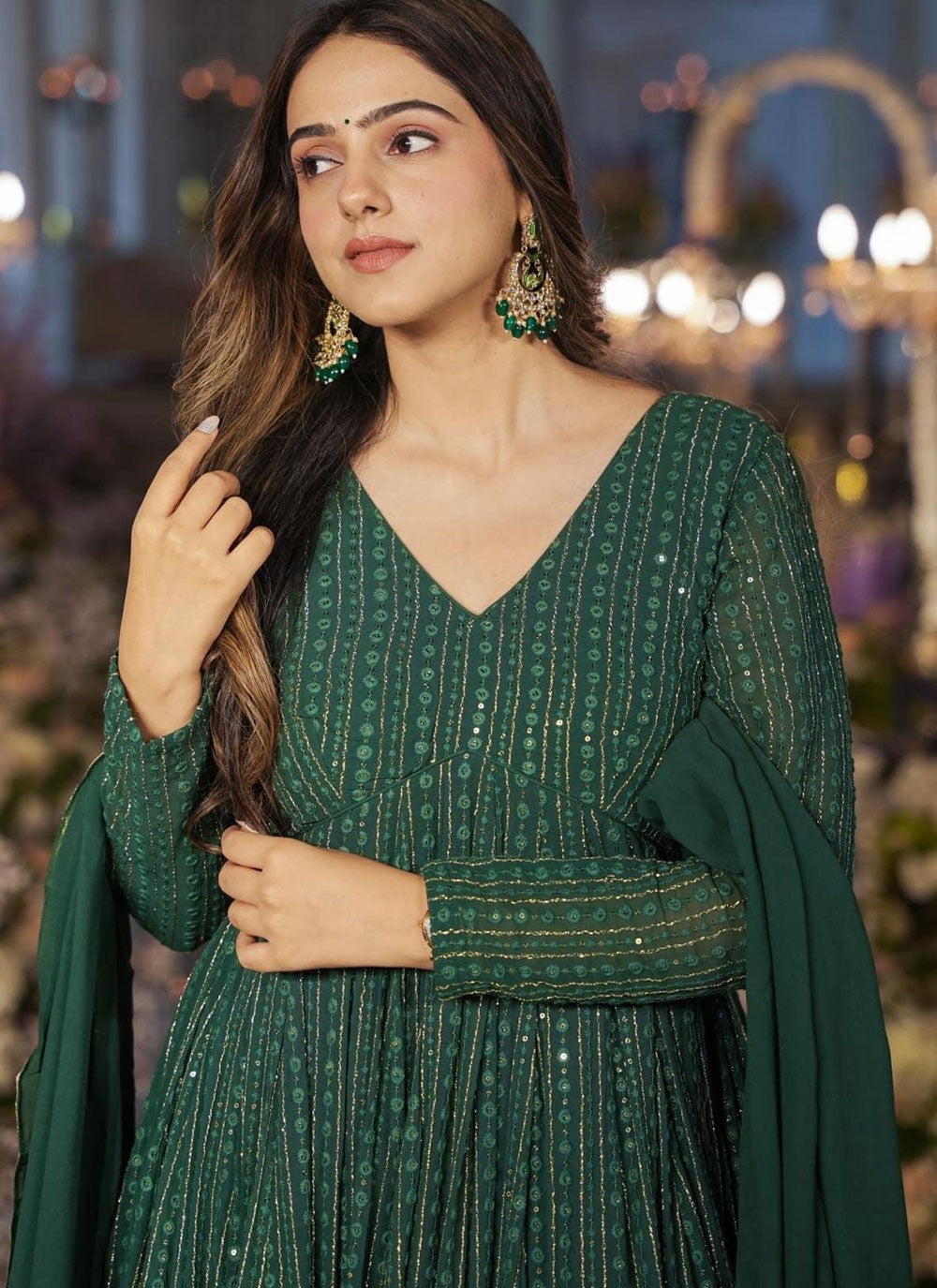 Faux Georgette Gown - G1347