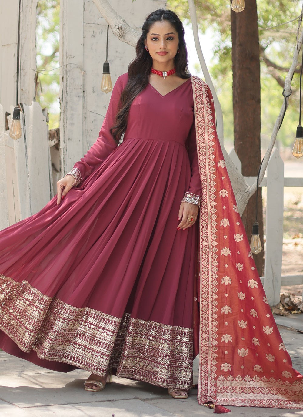 Faux Georgette Gown - G1501
