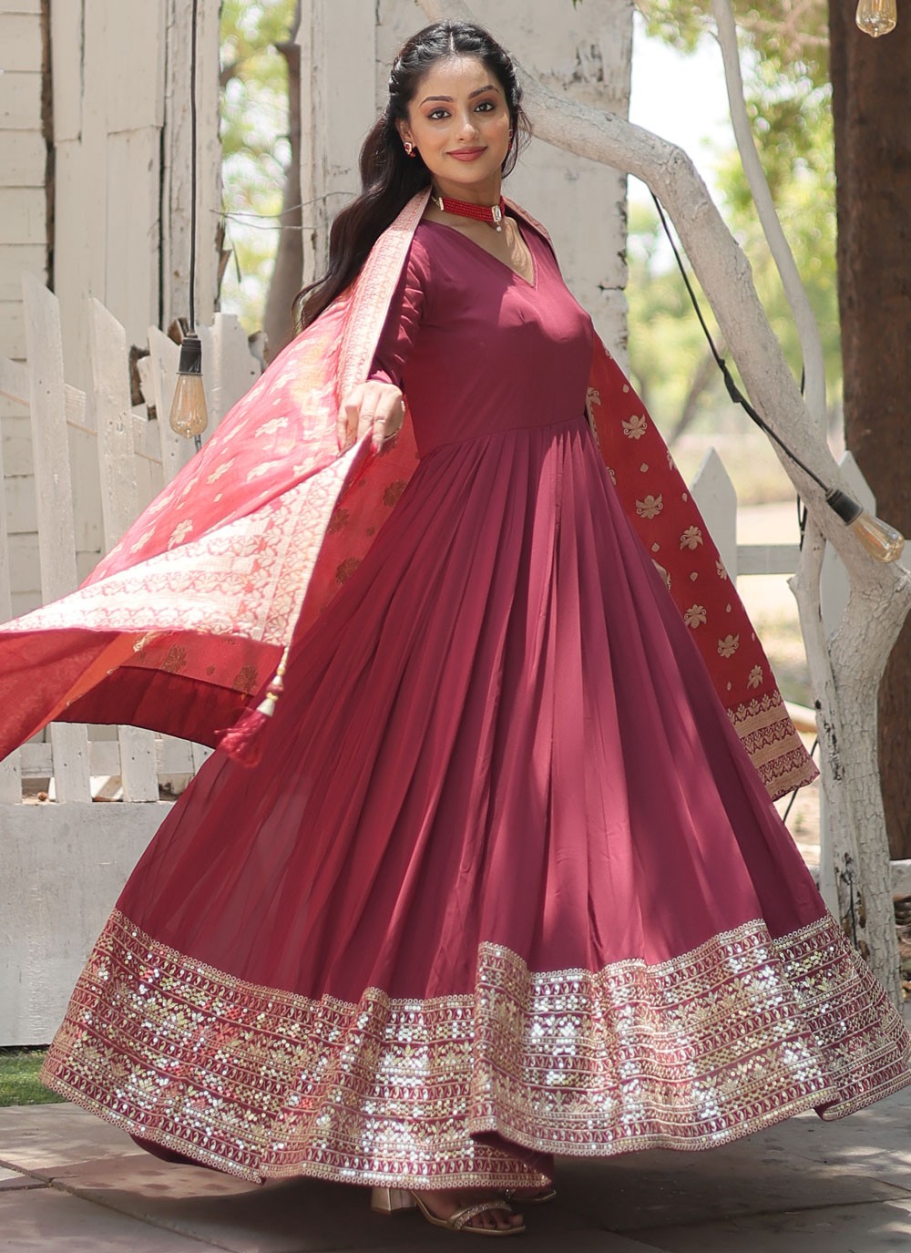 Faux Georgette Gown - G1501