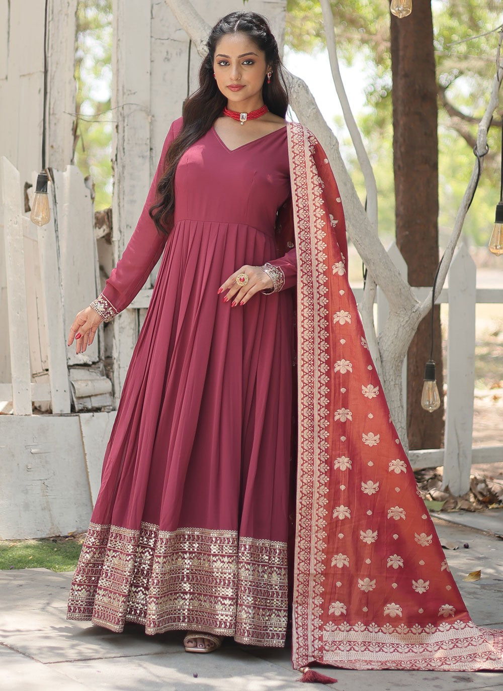 Faux Georgette Gown - G1501