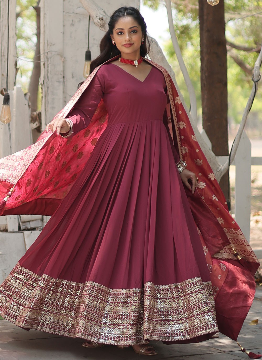 Faux Georgette Gown - G1501