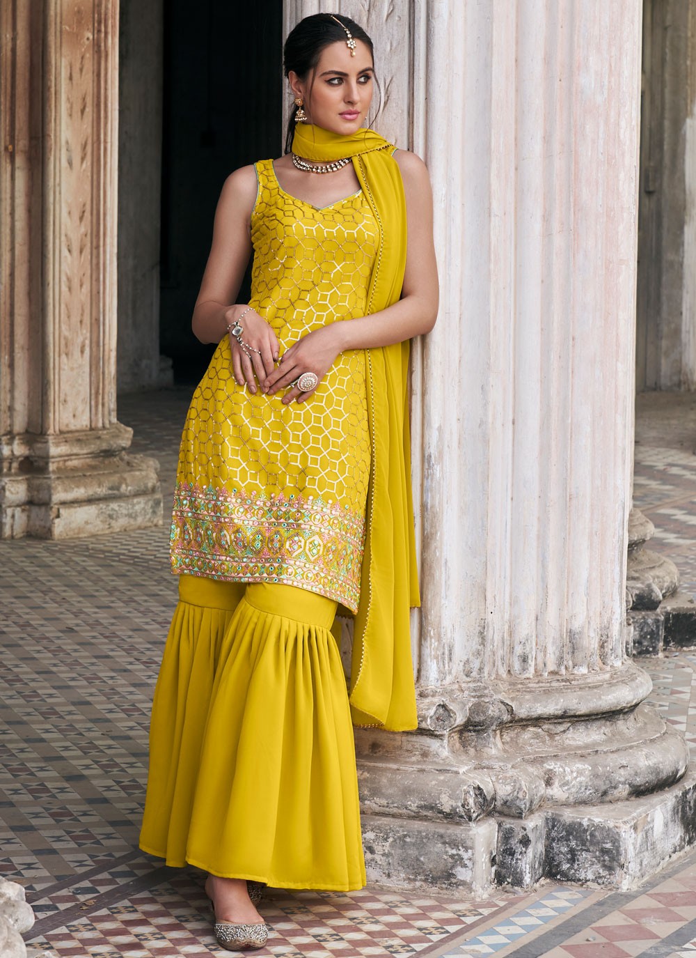 Faux Georgette Salwar Suit - T2989