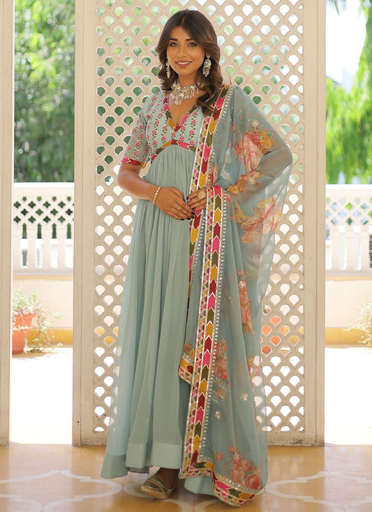 Faux Georgette Gown - G1432