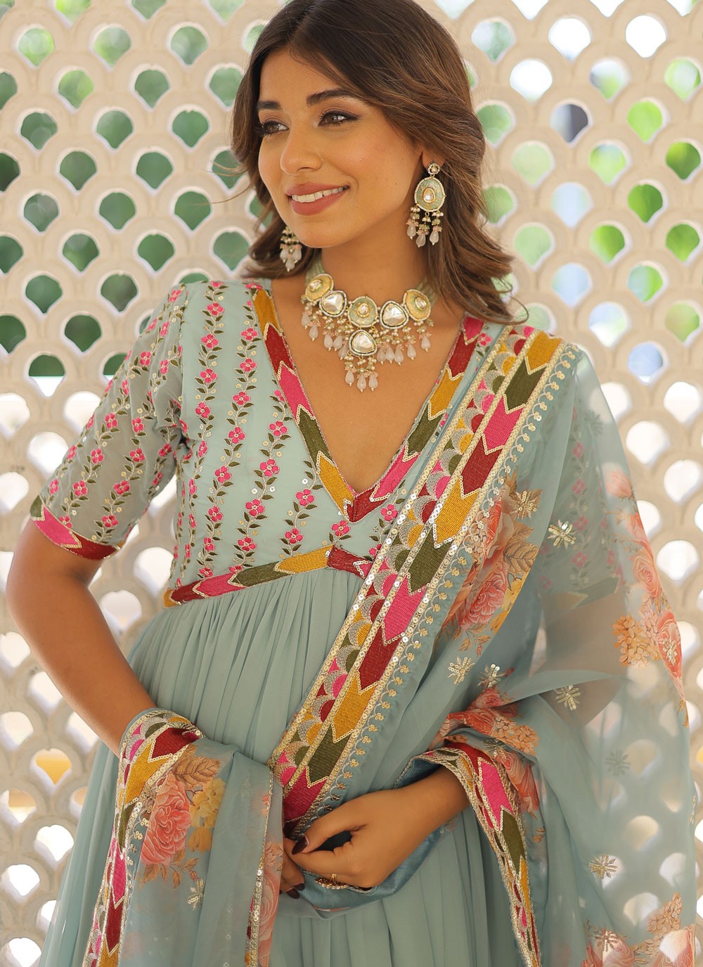 Faux Georgette Gown - G1432