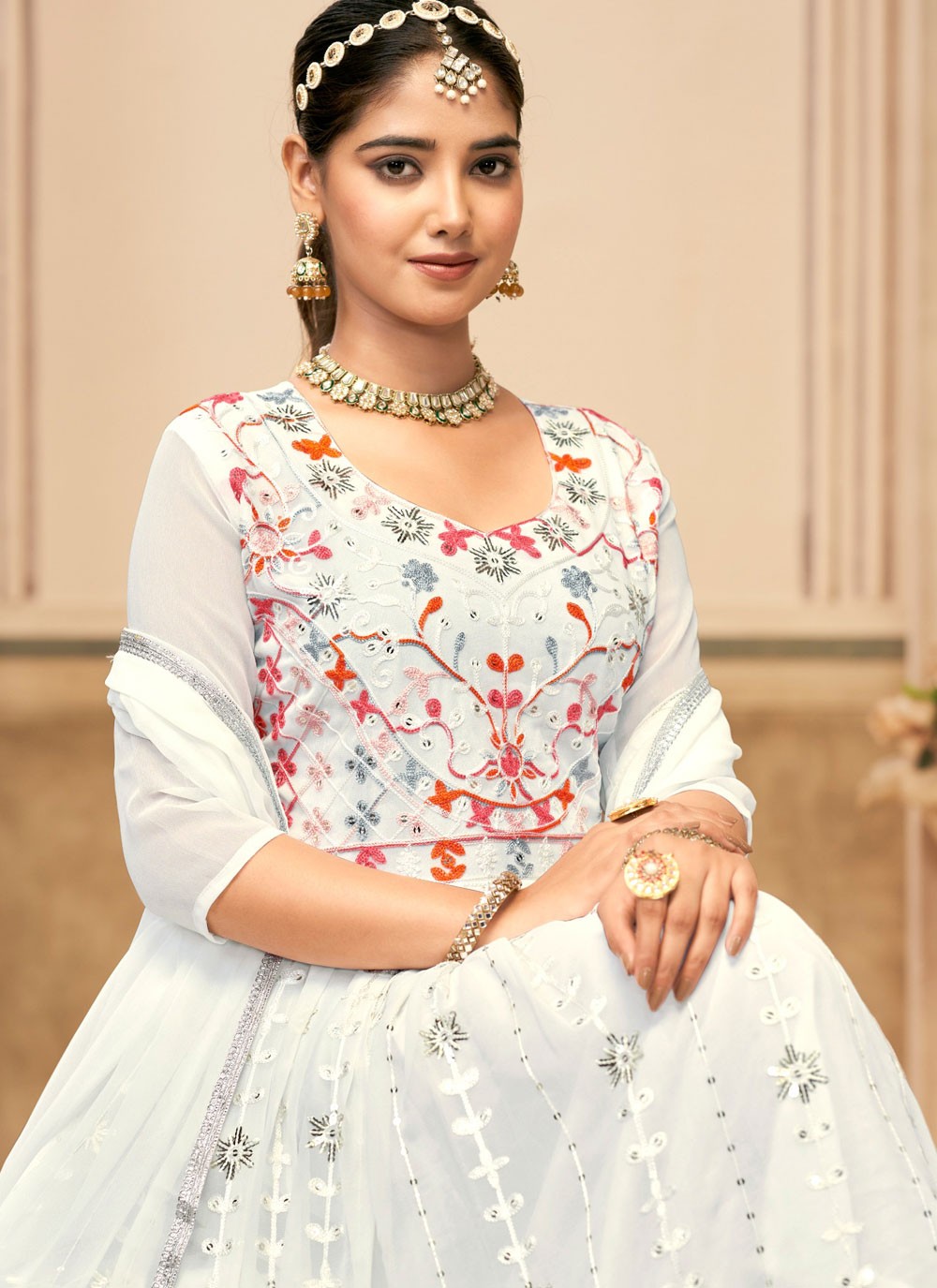 Faux Georgette Gown - G1556