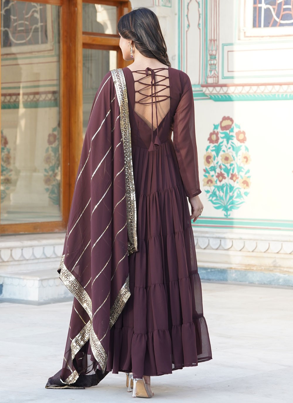 Faux Georgette Gown - G1328
